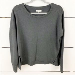 Madewell crew neck pullover sweatshirt, split hem